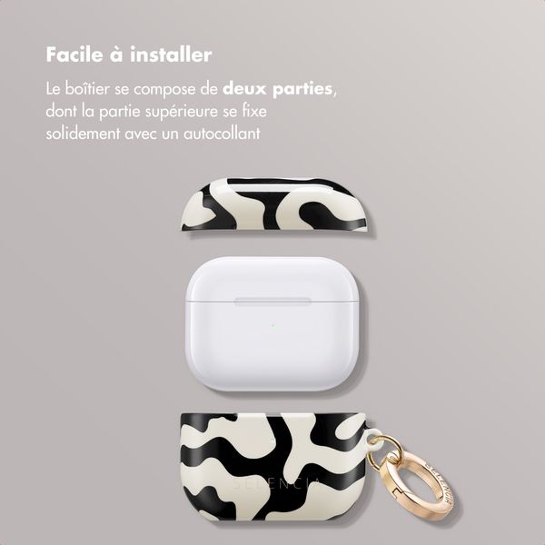 Selencia Coque Vivid  Apple Airpods 3 - Art Wave Black