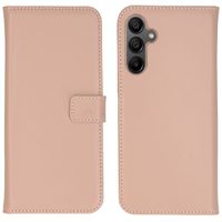 Selencia Étui portefeuille en cuir véritable Samsung Galaxy A15 (5G/4G) - Dusty Pink