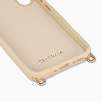 Selencia Coque arrière Rivièra avec MagSafe avec crochets amovibles Samsung Galaxy A54 (5G) - Milky Latte