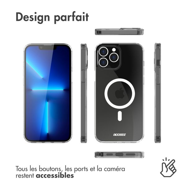 Accezz Coque Clear avec MagSafe pour l'Apple iPhone 13 Pro - Transparent