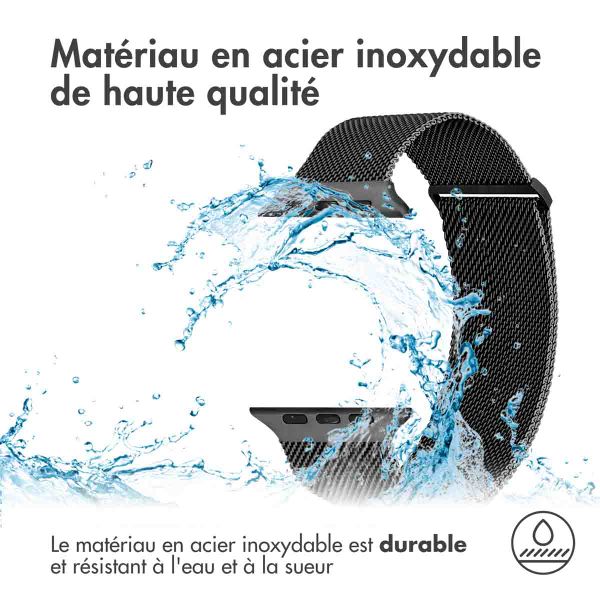 imoshion Bracelet magnétique milanais Apple Watch | 38/40/41/42 mm - Taille M - Noir