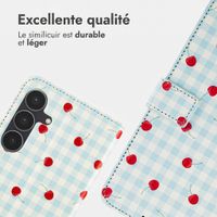imoshion Étui de télephone portefeuille Design Samsung Galaxy S25 FE - Cherry Check
