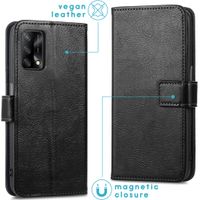 imoshion Étui de télephone portefeuille de luxe Oppo A74 (4G) - Noir