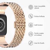 Selencia Bracelet dragon en acier Apple Watch | 44/45/46/49 mm - Rose Doré