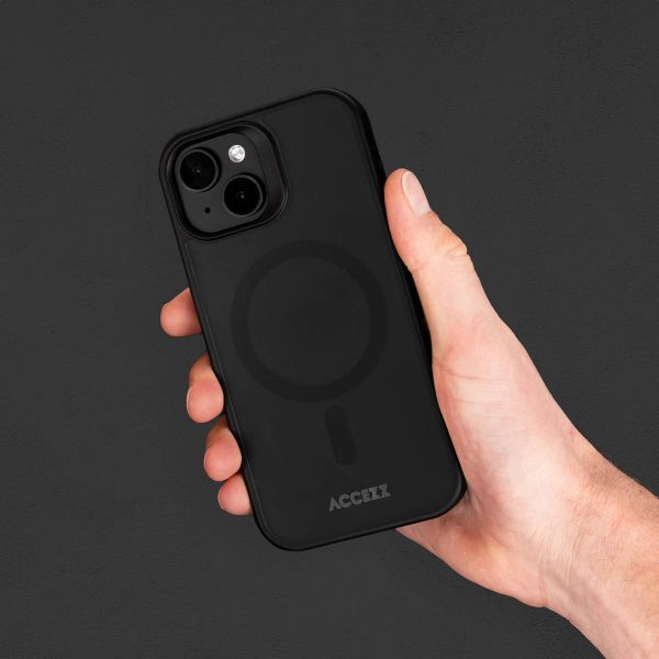Accezz Coque Givrée Robuste avec MagSafe Samsung Galaxy S25 FE - Noir