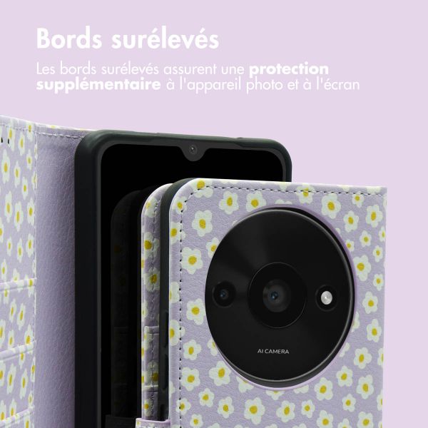 imoshion Étui de télephone portefeuille Design Xiaomi Redmi A3 - White Daisy