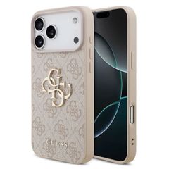 Guess Coque 4G Metal Logo Backcover Apple iPhone 17 Pro Max - Rose