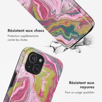 Selencia Coque arrière Vivid avec MagSafe Apple iPhone 15 - Marble Pink
