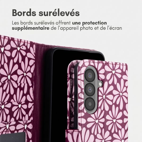 imoshion Étui de télephone portefeuille Design Samsung Galaxy A57 (5G) - Bloom Love Blush