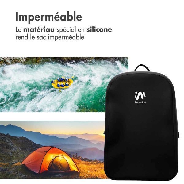 imoshion Sac à dos Hermétique et Étanche 20L - Grand - Noir