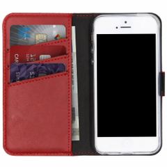 Selencia Étui portefeuille en cuir véritable Apple iPhone SE (2016) / 5 / 5s - Rouge