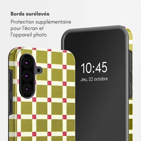 Selencia Coque arrière Vivid Samsung Galaxy A37 (5G) - Check This Olive