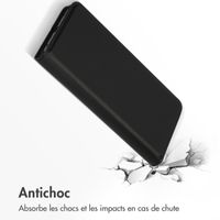 Accezz Étui de télephone Slim Folio en cuir de qualité supérieure Samsung Galaxy A52(s) (5G/4G) - Noir