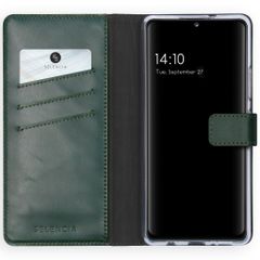 Selencia Étui portefeuille en cuir véritable Samsung Galaxy A42 - Vert