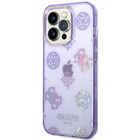 Guess Coque Peony Glitter Apple iPhone 14 Pro - Lila
