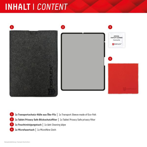 Displex Protection d'écran Privacy en verre trempé Apple iPad Pro 13 (2025) M5 / (2024) M4 / Air 13 pouces (2026) M4 / (2025) M3 / (2024) M2