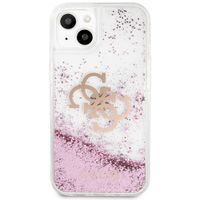 Guess Coque 4G Logo Liquid Glitter Apple iPhone 13 Mini - Rose