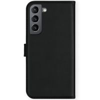 Selencia Étui portefeuille en cuir véritable Samsung Galaxy S21 FE - Noir