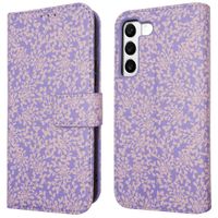 imoshion Étui de télephone portefeuille Design Samsung Galaxy S22 - Purple White Flowers