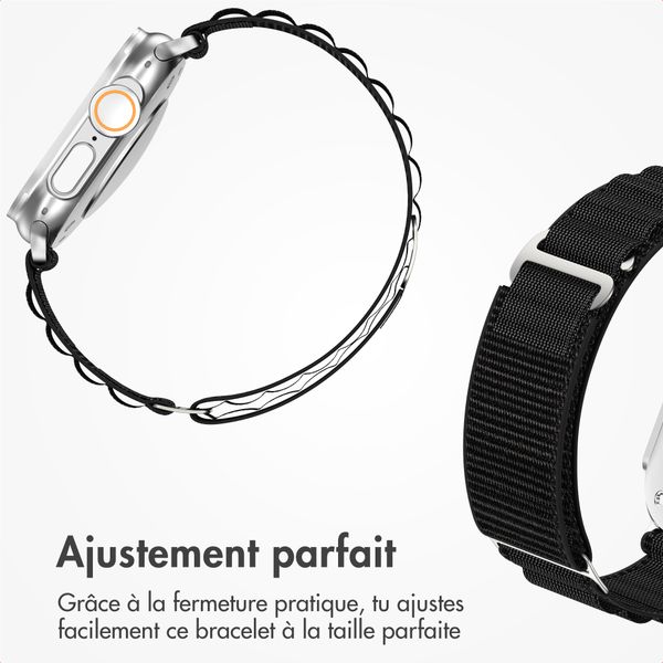 Accezz Bracelet en nylon Alpine Apple Watch | 38/40/41/42 mm - Noir