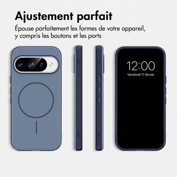 imoshion Coque arrière Color avec Thin MagSafe Ring Google Pixel 9 / 9 Pro - Bleu foncé