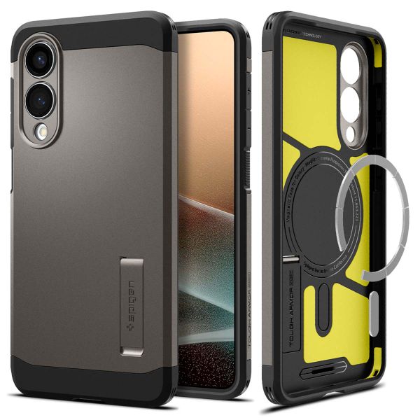 Spigen Coque Tough Armor MagSafe Samsung Galaxy S25 Edge - Gunmetal