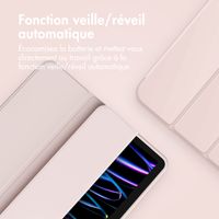 Accezz Coque tablette portefeuille Smart Silicone Apple iPad Air 11 pouces (2026) M4 / (2025) M3 / (2024) M2 / Air 5 (2022) / Air 4 (2020) - Rose
