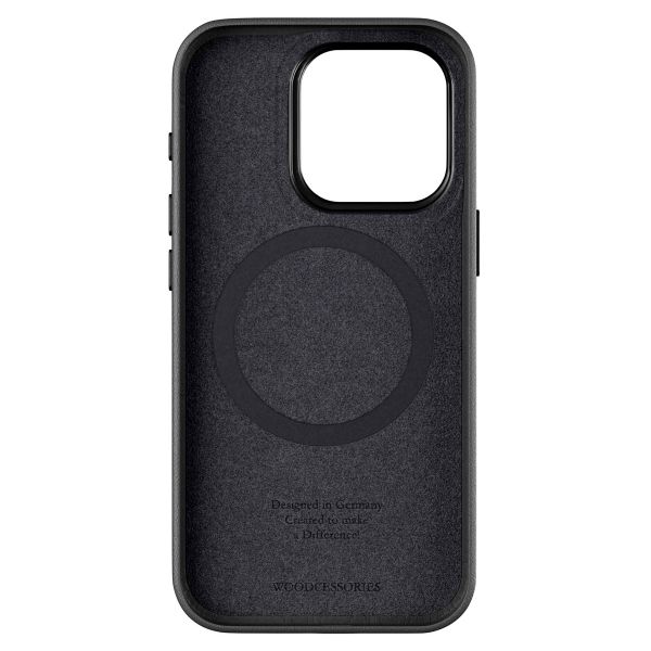 Woodcessories Coque Bio Leather MagSafe Apple iPhone 15 Pro Max - Noir