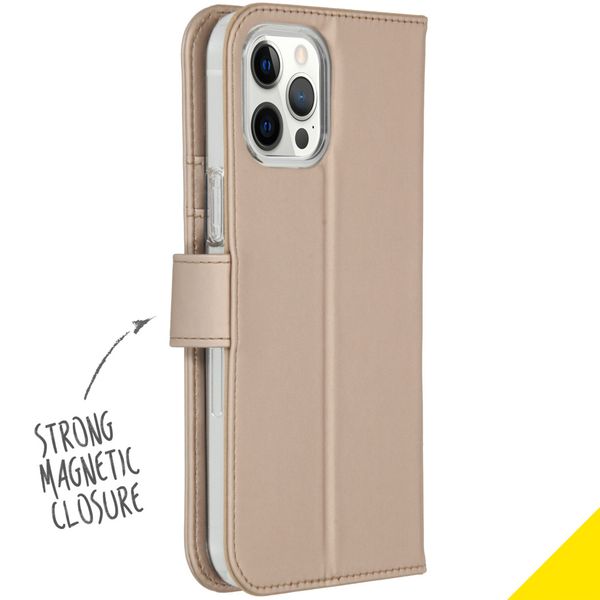 Accezz Étui de télephone Wallet Apple iPhone 12 Pro Max - Doré