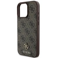Guess Coque 4G Metal Logo MagSafe Apple iPhone 16 Pro - Marron