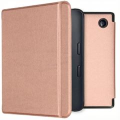imoshion Étui de liseuse portefeuille Slim Hard Kobo Libra 2 / Tolino Vision 6 - Rose Doré