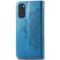Etui de télephone portefeuille Mandala Samsung Galaxy S20 - Turquoise