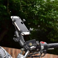 RAM Mounts Support de téléphone X-Grip® U-Bolt pour vélo / scooter / moto - Universel - Petit - Noir