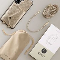 Selencia Coque de télephone Sera avec cordon et porte-cartes enveloppe Samsung Galaxy A36 / A56 - Champagne