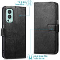 imoshion Étui de télephone portefeuille de luxe OnePlus Nord 2 - Noir