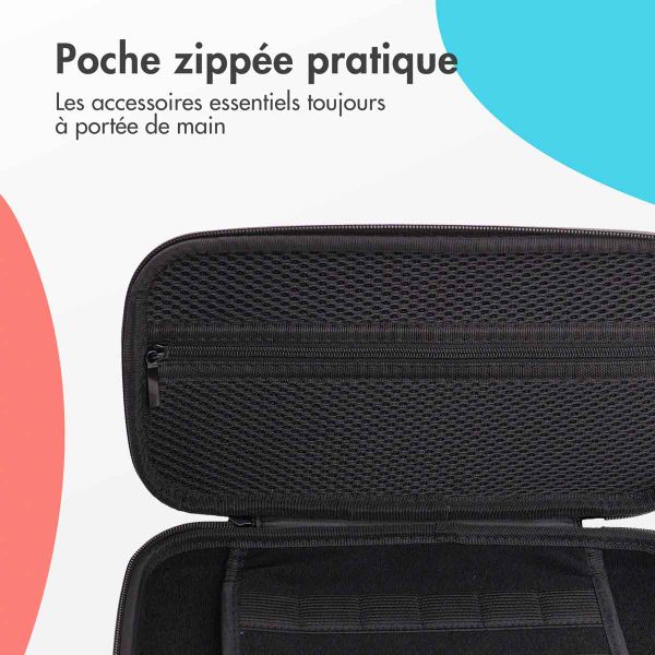 imoshion Etui Nintendo Switch 2 avec poche zippée - Etui Nintendo Switch 2 / Switch (OLED) avec poignée - Noir
