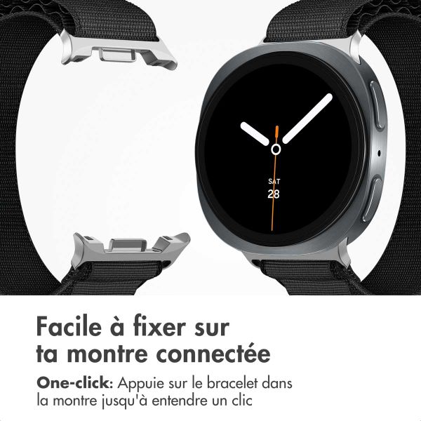 imoshion Bracelet en nylon Alpine Samsung Galaxy Watch 8 (40/44mm) / Classic (46mm) - Noir