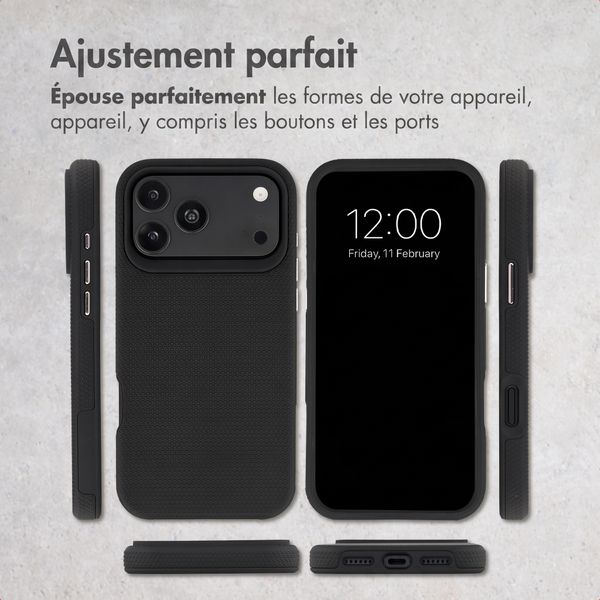 Accezz Coque Tough avec MagSafe Apple iPhone 18 Pro / 17 Pro - Noir