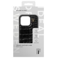 iDeal of Sweden Coque Vegan Leather Apple iPhone 16 Pro - Black Croco