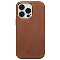 Accezz Coque MagSafe en cuir vintage Apple iPhone 13 Pro - Tabacco Cognac