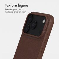 imoshion Coque arrière Texture Apple iPhone 18 Pro / 17 Pro - Marron foncé