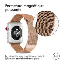 imoshion Bracelet magnétique milanais Apple Watch | 44/45/46/49 mm - Taille S - Rose Doré
