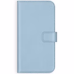 Selencia Étui portefeuille en cuir véritable Samsung Galaxy S20 FE - Air Blue