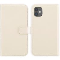 Selencia Étui portefeuille en cuir véritable Apple iPhone 11 - Greige