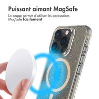 imoshion Coque arrière transparente Pailletée avec MagSafe Apple iPhone 15 Pro - Doré