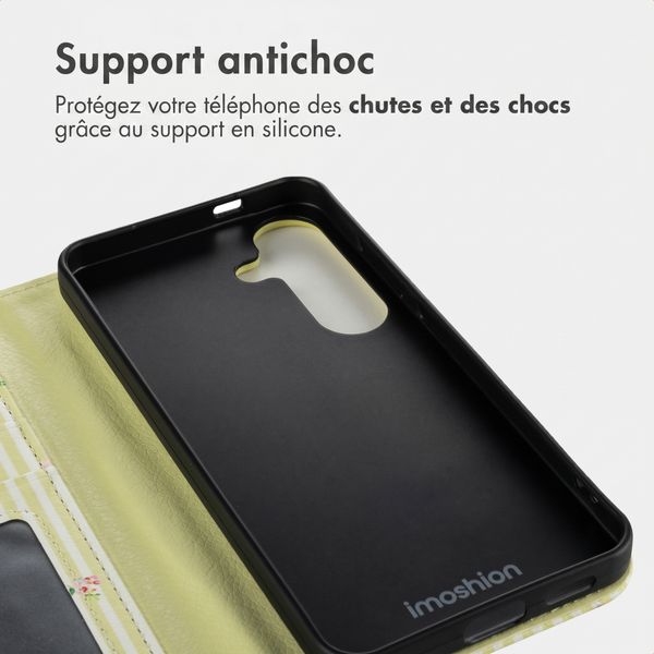 imoshion Étui de télephone portefeuille Design Samsung Galaxy S25 - Garden Stripes
