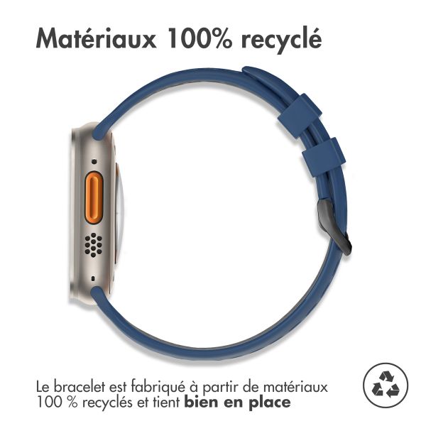 imoshion Bracelet sport en silicone avec boucle Apple Watch | 44/45/46/49 mm - Blue & Black