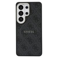 Guess Coque arrière en cuir 4G avec MagSafe Samsung Galaxy S26 Ultra - Gold Edge - Black