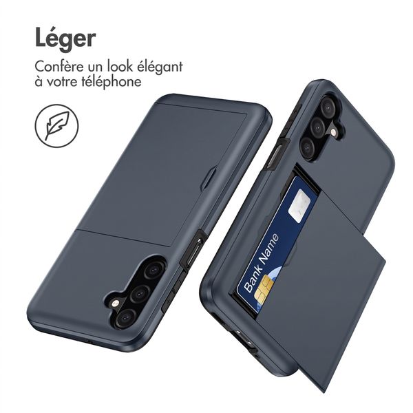 imoshion Coque arrière avec porte-cartes Samsung Galaxy A18 (4G) - Bleu foncé