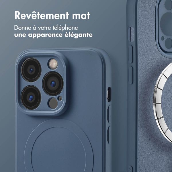 imoshion Coque Couleur avec MagSafe Apple iPhone 14 Pro Max - Bleu foncé